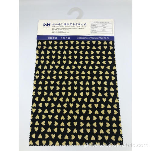 Double-Sided Knitted Cloth Wholesale Double-sided Fabric 100T Mini Yellow Heart Fabrics Manufactory